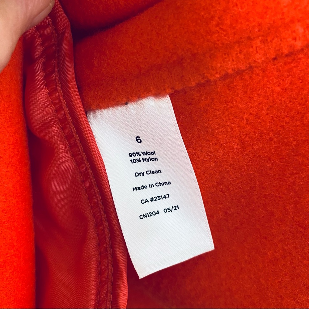 Talbots Double Faced Wool Blend Single Button Closure Blazer In Cayenne Size 6 - Picture 7 of 8